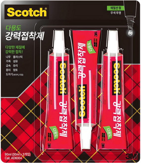 스카치 3M 다용도 강력접착제 에멀젼형 멀티팩, 3개