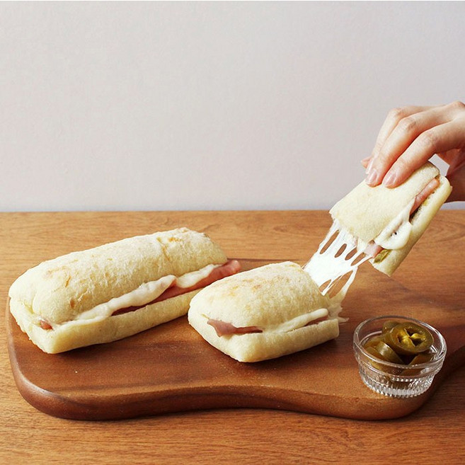 [온맘푸드] 수제로 만든 킹스 핫치킨 모짜렐라 치아바타, 8개, 154g