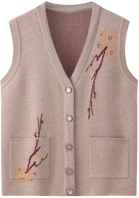 여성 할머니 어르신 중장년층 니트 조끼