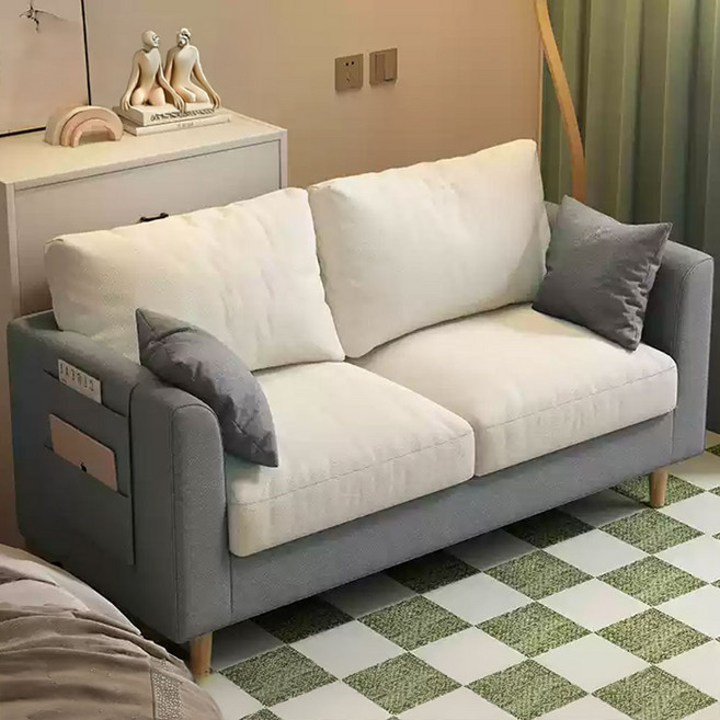 쿠앤파크 1인용 소파 2인용 3인용 쇼파 거실 푹신한 고급형, 다크그레이+화이트