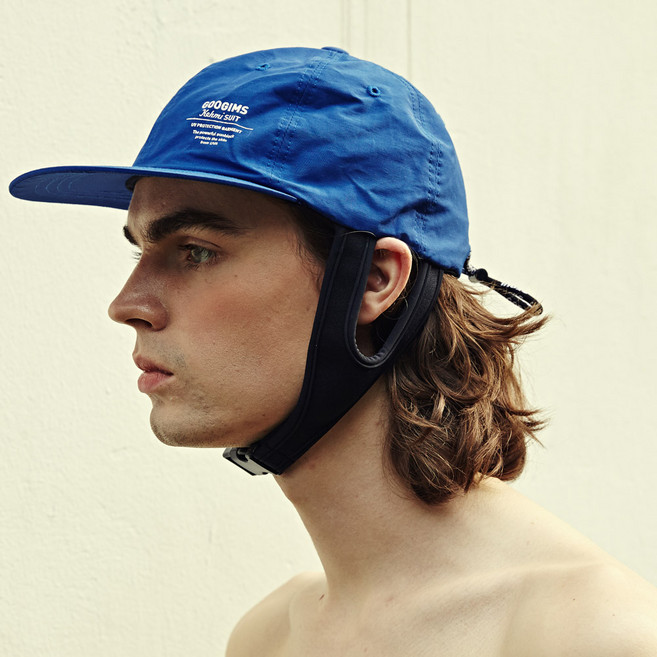 구김스 서핑모자 서프캡 방수 챙넓은 끈달린 비치캡 남자 여자 워터파크 여행룩, S type, 블루(BLUE)