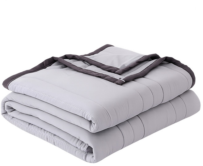 투데이리빙 폭신 사계절 양겹 이불 시원한 여름 침구 입체 퀄팅 겹이불 차렵 홀이불 통기성 좋은 깃털솜 가벼운 에어컨 담요, 그레이, 1개
