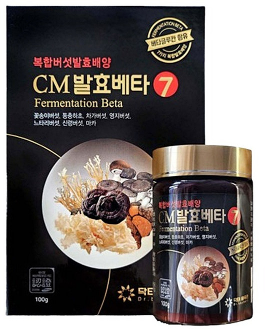 닥터바우만 버섯균사체 면역 버섯 발효 베타글루칸 분말 파우더 선물세트 CM 발효베타7, 1박스, 100g