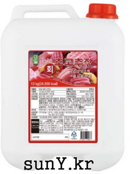 오늘 회초고추장 13kg 1ea, 1개