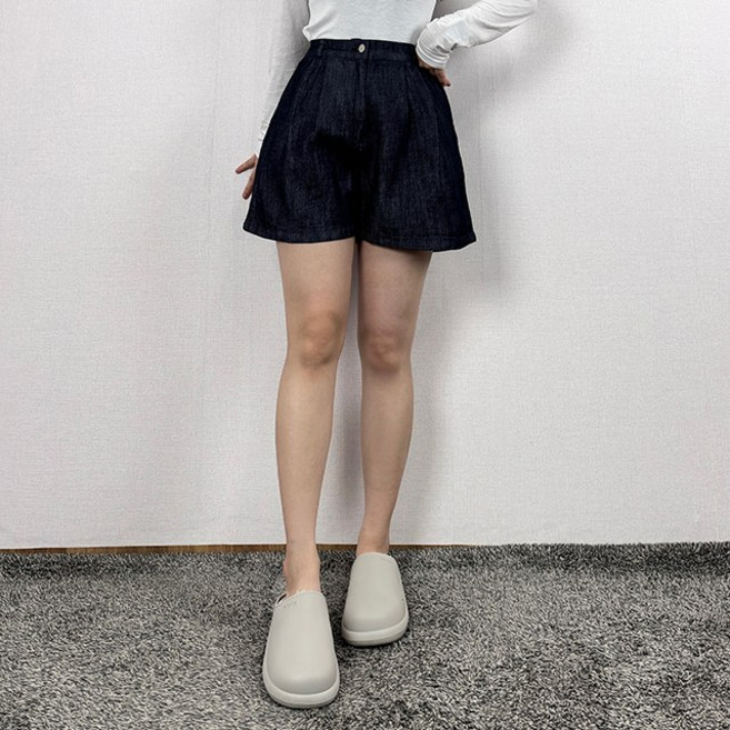 ~88 2XL 빅사이즈 쿨 4부 데님 데일리 하비커버 반바지 숏 바지 와이드 여름 여름신상 데일리룩 데이트룩 생지 4부 반바지 [183]