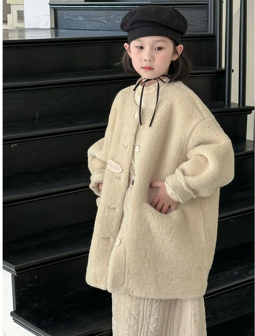 하와즈 남여공용 뽀글이 점퍼 양털 일체형 미듐 퍼 겨울 코트