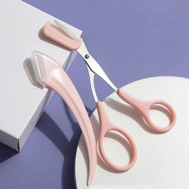 깔끔한 눈썹 다듬기 숱가위 눈썹칼 세트 눈썹 정리기fal2+5jme