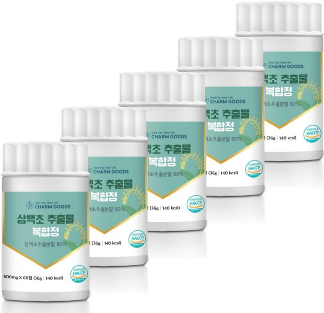 삼백초 추출물 정 식약청인증 HACCP, 5개, 60정