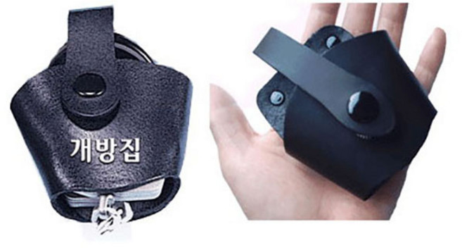 L-2/경찰수갑집/수갑케이스/경호용품/경찰장비/경호장비/경찰용품 가죽 오픈수갑집 유일기기산업, 상세페이지 참조, 1개