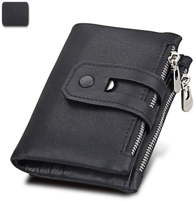 耐用真皮皮夾 拉鍊短夾 男 牛皮 短皮夾 男用 短皮夾 男士 錢包