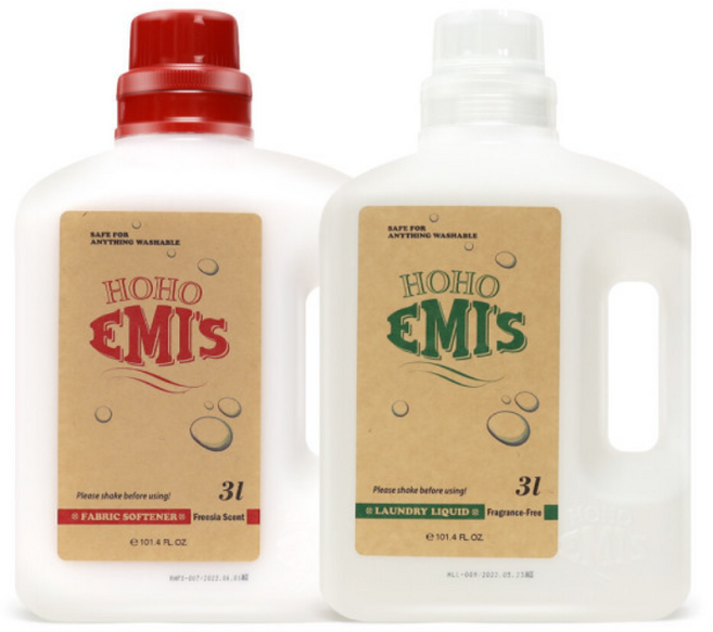 호호에미 무향세제 & 아기 섬유유연제 프리지어향 Set I hohoemis 베이비 유아 신생아 무향 세제 + 프리지어 섬유유연제 세트, 1세트, 3L