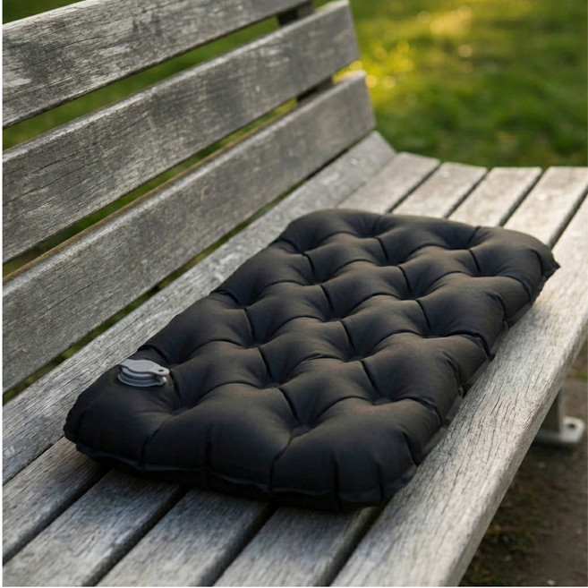 이나앤코 휴대용 에어쿠션 압력 분산 공기방석, 그레이