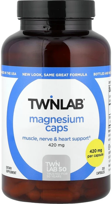 Twinlab 트윈랩 마그네슘 420mg 200 캡슐 건강관리 영양제, 1개, 200정 - 쿠팡