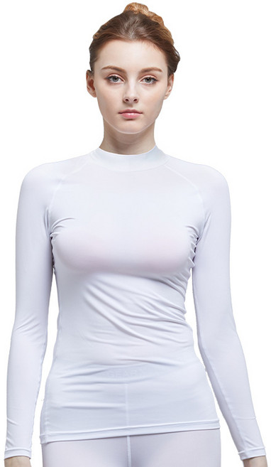 기어엑스 여성 일반여름 긴팔목넥 냉감 언더레이어 상의