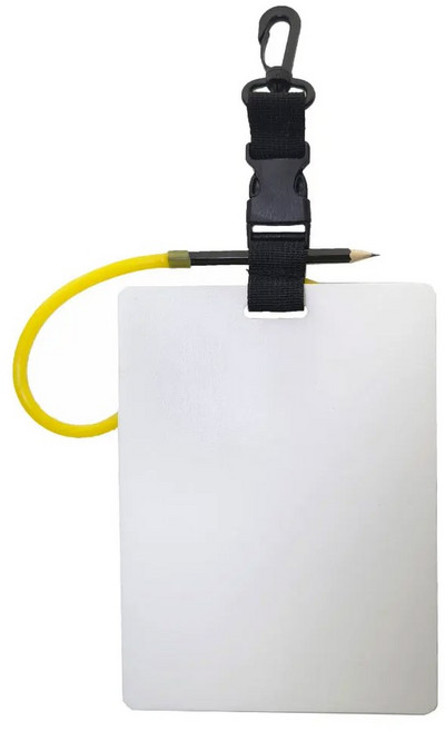 쿠쿠스토어 수중 다이빙 유지 쓰기 슬레이트 워드 보드 회전 클립 및 연필 포함 스포츠, 01 Yellow Small, 01 Yellow Small