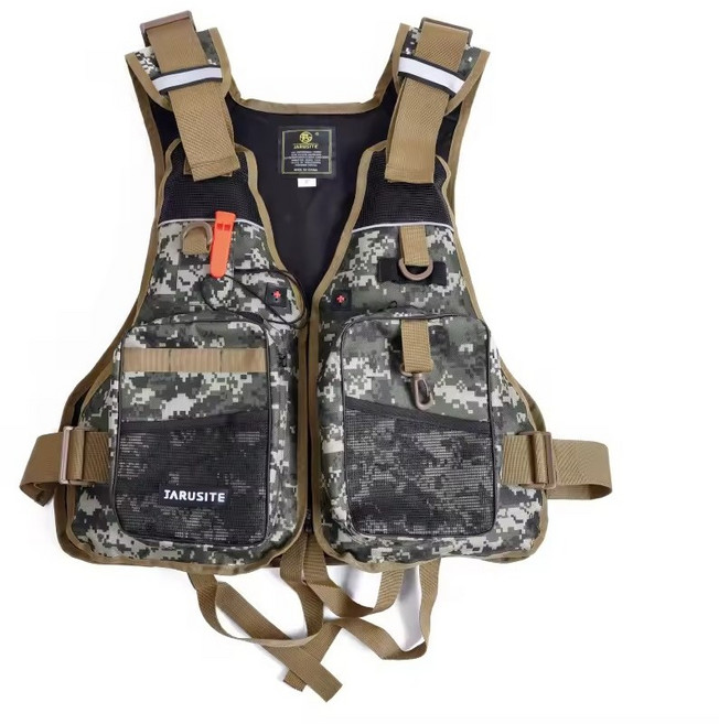 반센트 낚시조끼 루어 조끼 낚시 바다 민물 부력 계류 갯바위, 황색(디지털)