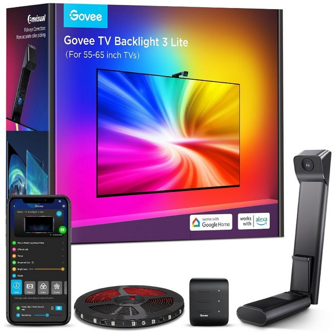고비 TV 백라이트 3 Lite 55-65인치 RGBICW, 40-50인치 TV의 경우 7.8FT
