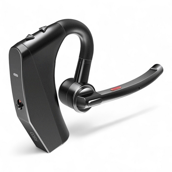 Cosy 아이폰 17/6/15/14 플러스 프로 프로맥스 노이즈 캔슬링 귀걸이형 블루투스 무선 이어폰, 블랙