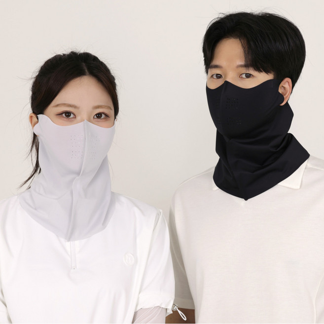 티티픽 자외선 차단 쿨마스크 UV차단 냉감 스포츠 골프 2개세트, 2개, 다크그레이