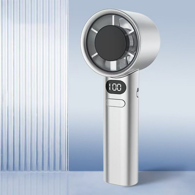 로스타 쿨링 냉각 에어컨 선풍기 무소음 아웃도어 핸디형 손선풍기, 흰색