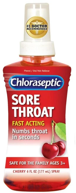 Chloraseptic 클로라세틱 인후염 스프레이 체리 177ml, 2개 - 쿠팡