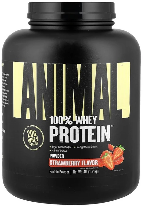 Animal 100% Whey Protein™ 파우더 딸기 (4lb) - 1814 g - 쿠팡