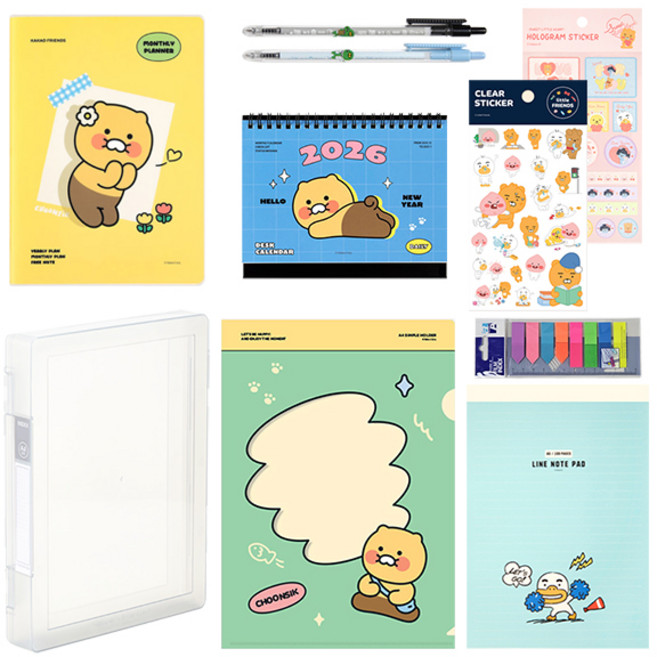 카카오프렌즈 2026 스페셜 문구세트 신학기 학용품 단체 선물 춘식이, 1개, 단품