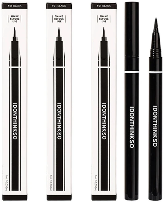 아이돈띵쏘 겟인라인 워터프루프 리퀴드 아이라이너 1ml, 블랙, 3개 - 쿠팡