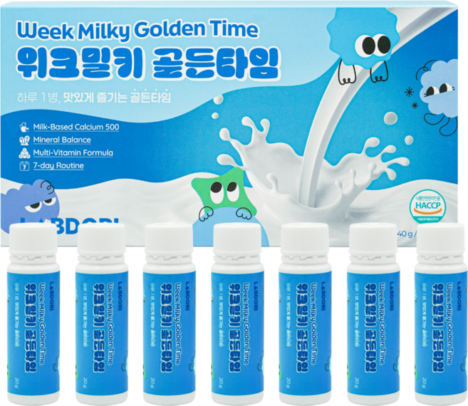 위크밀키 골든타임 칼슘 500 마그네슘 아연 미네랄 비타민, 1개, 7회분