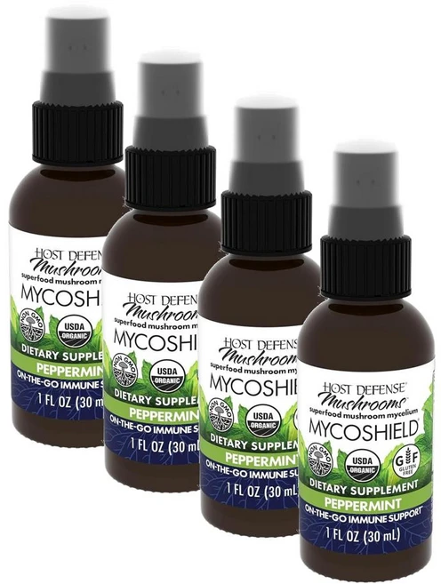 호스트 디펜스 마이코쉴드 머쉬룸 스프레이 페퍼민트 Host Defense MycoShield Spray Mushrooms, 4개, 30ml - 쿠팡