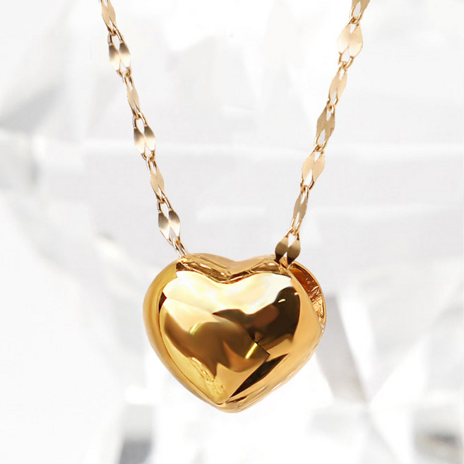 주리에떼 14K/18K 체인+24K 펜던트 데일리 심플 오스카 하트 통통 목걸이