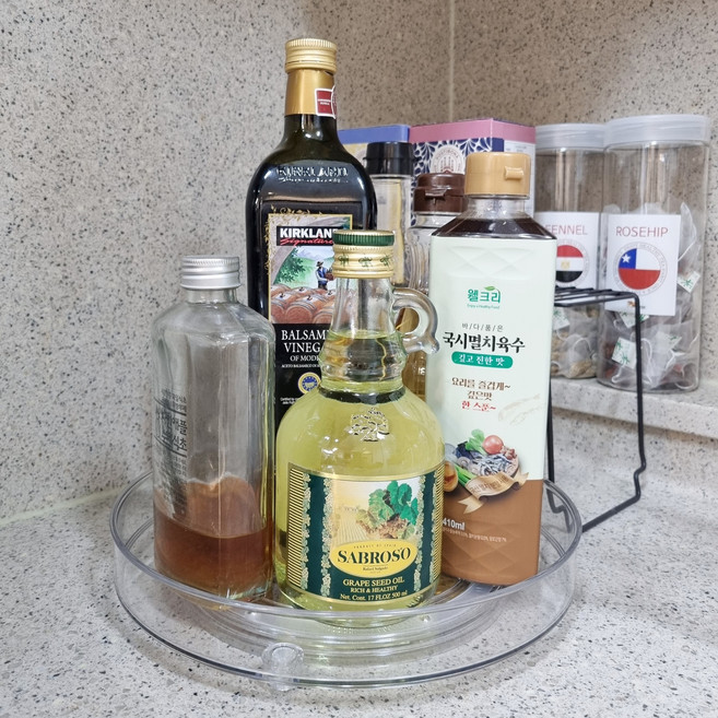 다커버 냉장고 회전 정리 트레이, 1개