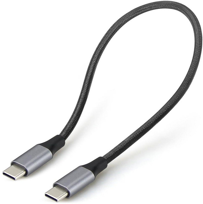 브레이드 USB C to 케이블 31.4cm(1피트) 쇼트 노트북 맥북 프로 아이폰 15/16/17 삼성 갤럭시용 140W 고속 충전 215650, 브레이드 USB C to 케이블, 31.4cm(1피트)