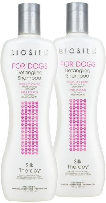 바이오실크 실크테라피 엉킴방지 펫샴푸 355ml 2팩 - 쿠팡