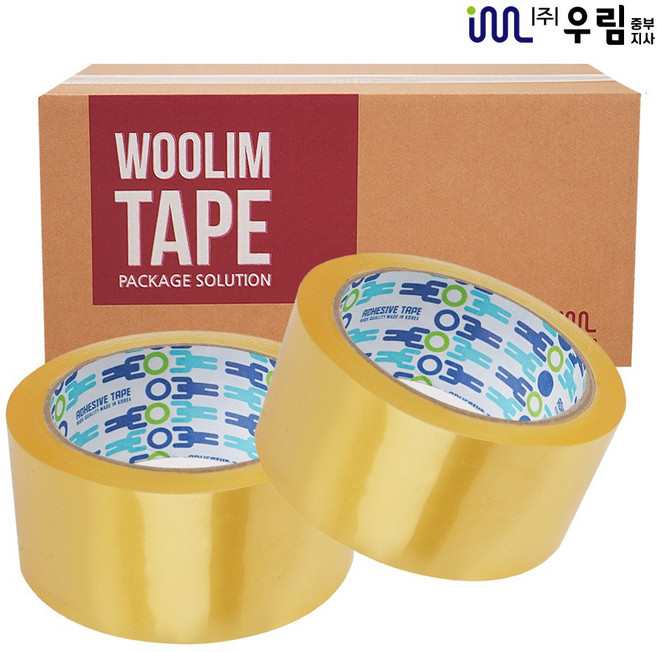 봉구유통 우림 박스테이프 포장용 opp 택배, 러버테이프(투명50M x 50개) 1BOX, 1개