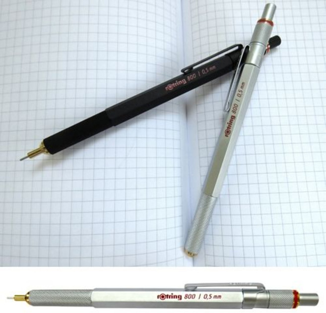 [로트링] 800 샤프 0.5 / 0.7mm (블랙 실버) [옵션선택], 블랙, 0.7mm (RO1904446)