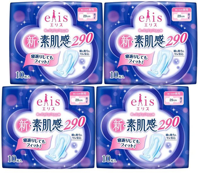 의약부외품 / 엘리스 신 날개형 29cm(많은날 밤) 40장(10장x4팩), 2개, 18매입, 대형