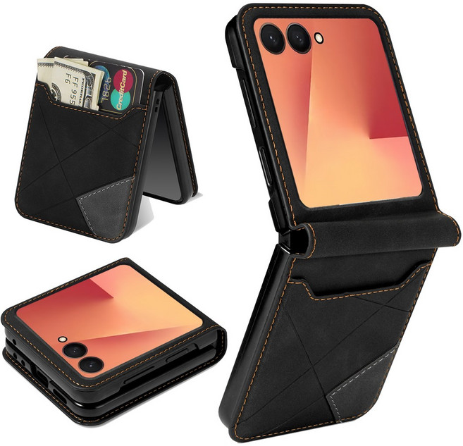 프리라이프 Z플립 7/6/5 플립 케이스 가죽 카드수납