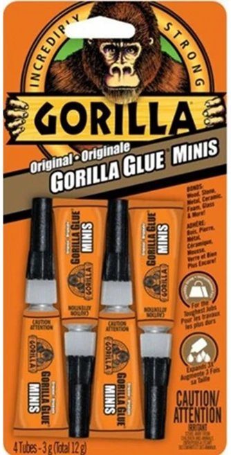 고릴라 폴리우레탄글루 12g(3gx4개) 강력접착제 다용도접착제 방수접착제, 1개, 12g - 쿠팡