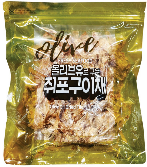 올리브유로 구운 쥐포구이채, 1개, 400g