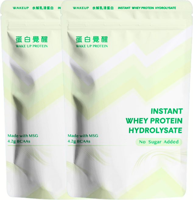 WAKEUP 蛋白覺醒 水解乳清蛋白 (MSG乳源 無添加糖 健身補給), 2個, 【水解】MSG乳源500G x2包, 500g