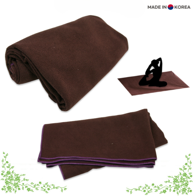 국산 요가매트타월 초극세사원단, 브라운, 1개