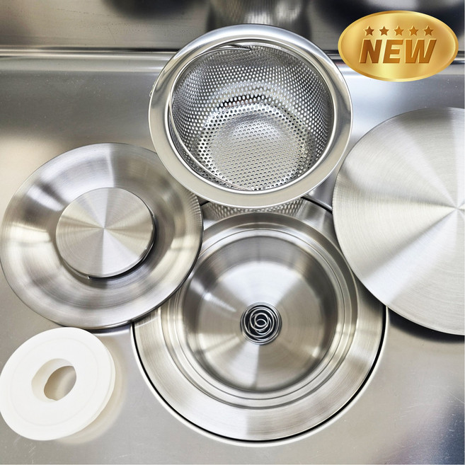 싱크대 올스텐배수구 엣지 교체세트 하수구 배수관 배수통 트랩 하수관, 스텐배수구