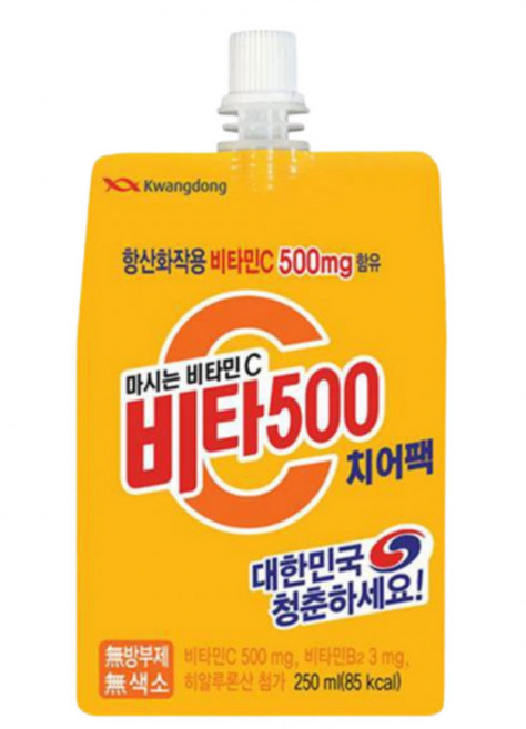 광동 비타500 마시는비타민C 치어팩 250ml X 30개 3박스 (총90개), 90개입