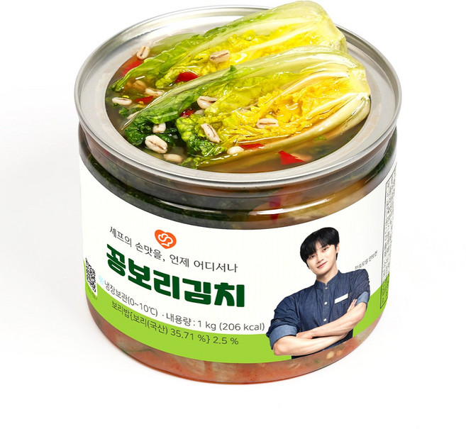셰프애찬 꽁보리김치 얼갈이 물김치 김치, 1개, 1kg