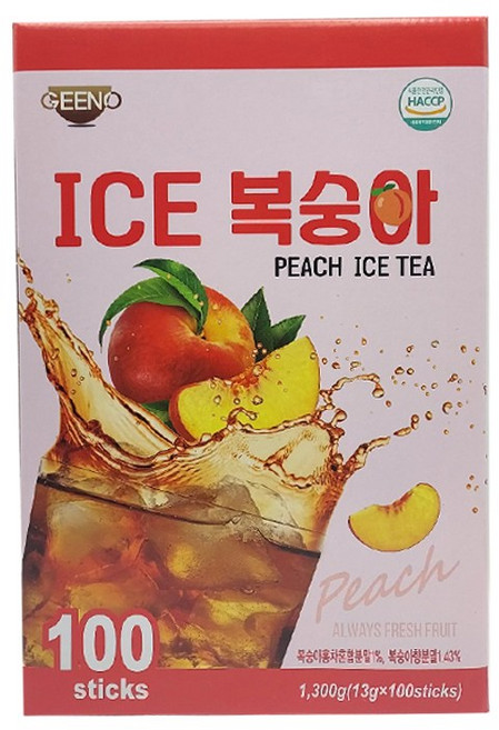 지노 아이스티 복숭아, 13g, 100개입, 1개