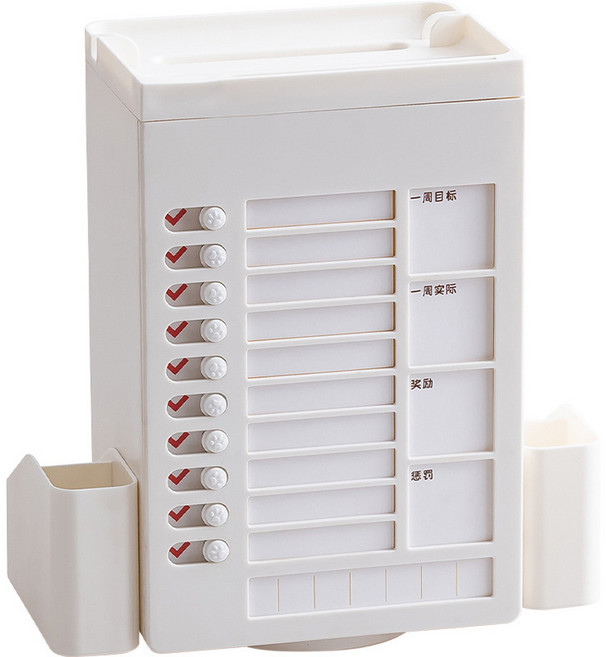 대형 회전 연필꽂이 연필꽂이+스케쥴러+펜슬 지우개 데스크 오거나이저, 1개