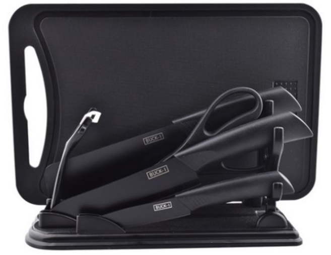 위르코 클래식 칼 앤 도마 7종 세트 블랙, 1세트, 1개