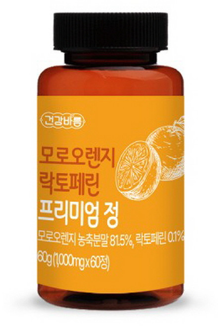 건강바름 모로오렌지 락토페린 프리미엄 정 1000mg x 60정, 1개