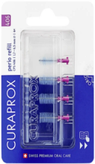 큐라덴 큐라프록스 페리오 CPS 406 치간칫솔 리필 - 쿠팡